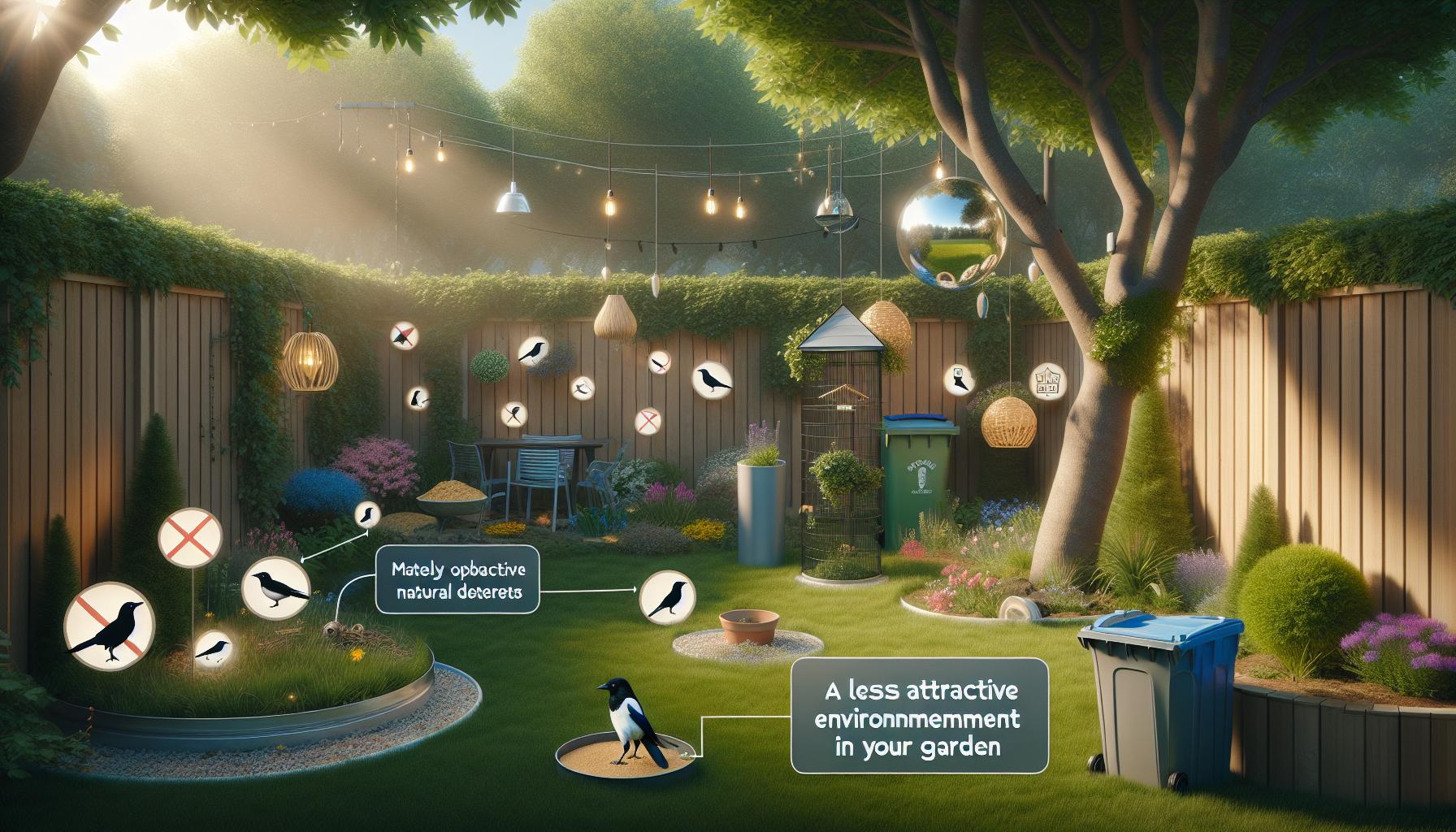 Cómo crear un entorno menos atractivo para las urracas en tu jardín