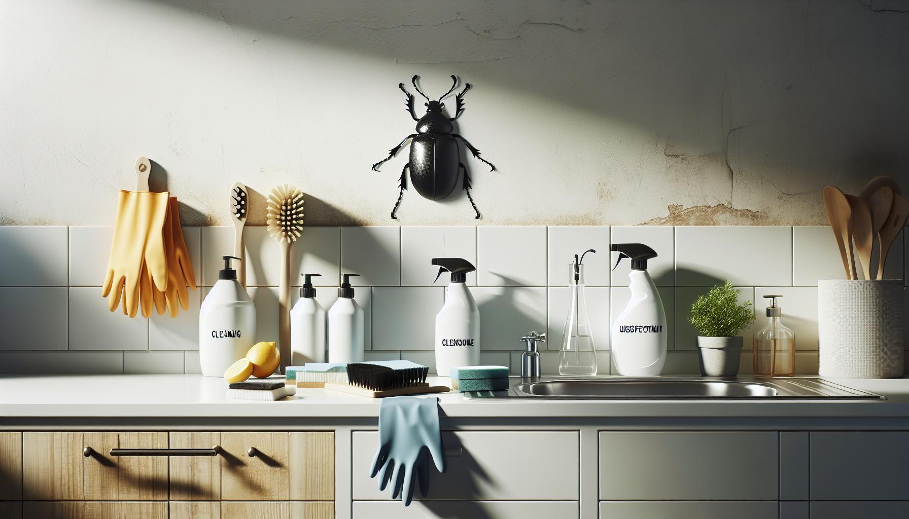 Cómo limpiar y desinfectar tras eliminar al escarabajo negro