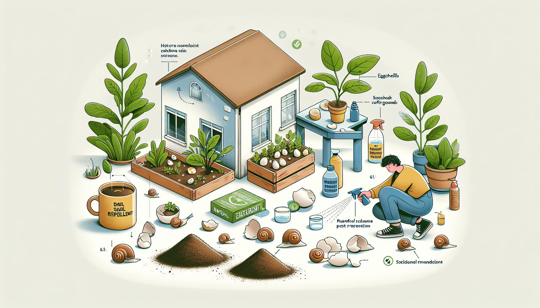 Estrategias caseras para repeler caracoles de forma segura