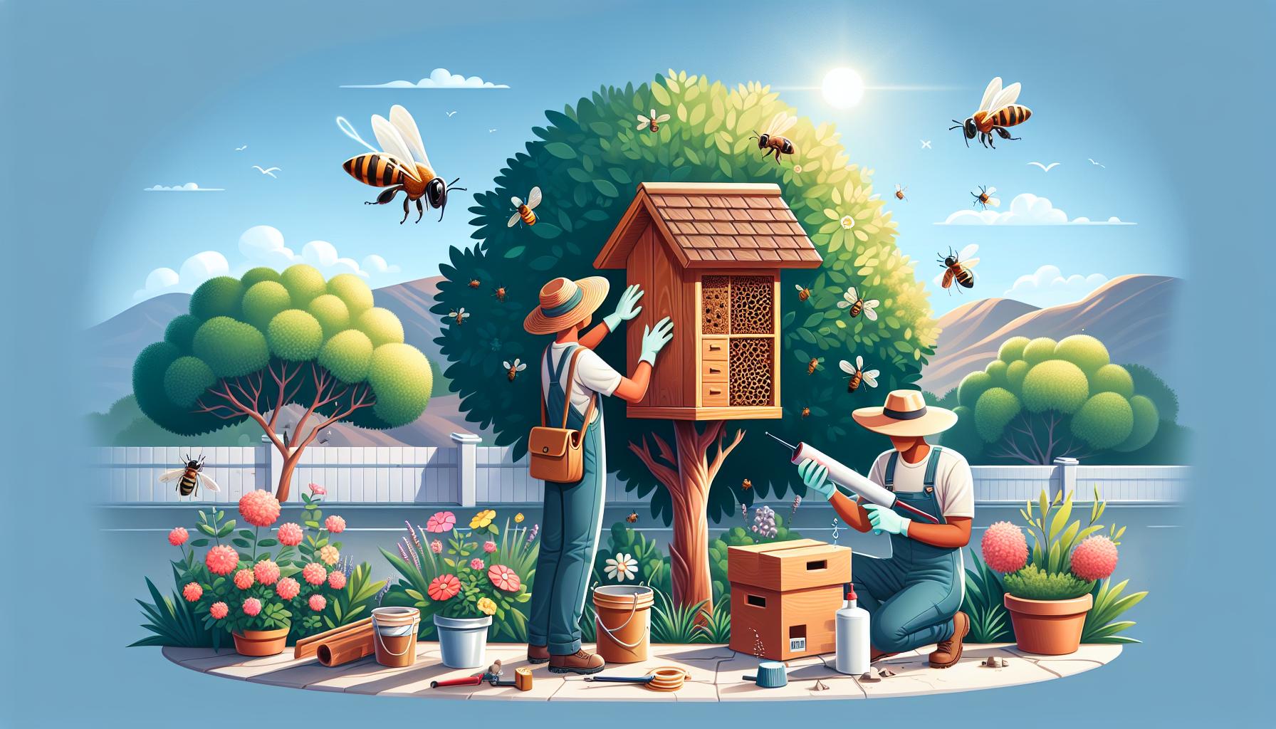 Estrategias efectivas para convivir con abejas albañiles