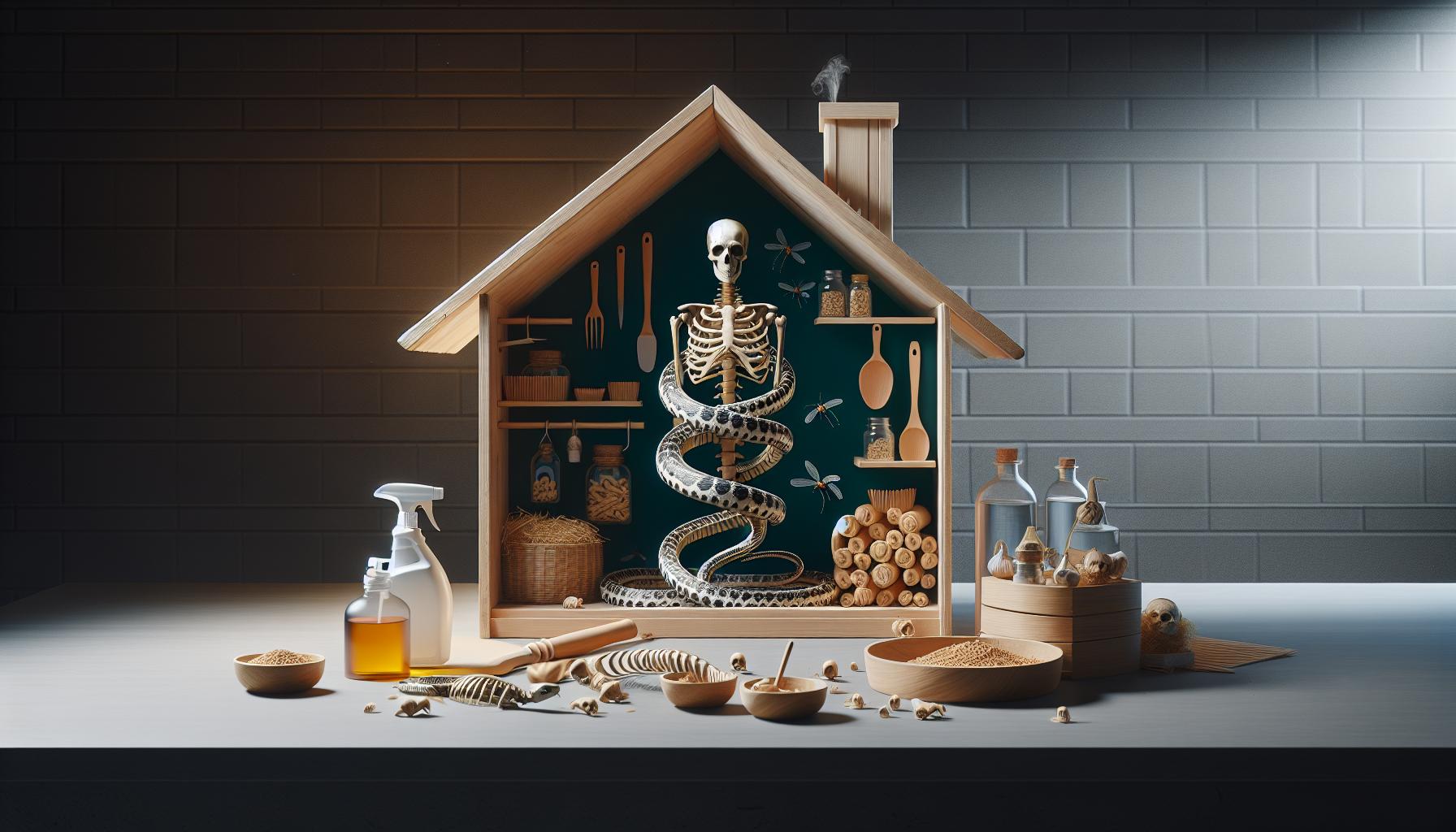 Estrategias de prevención para un hogar libre de serpientes esqueleto