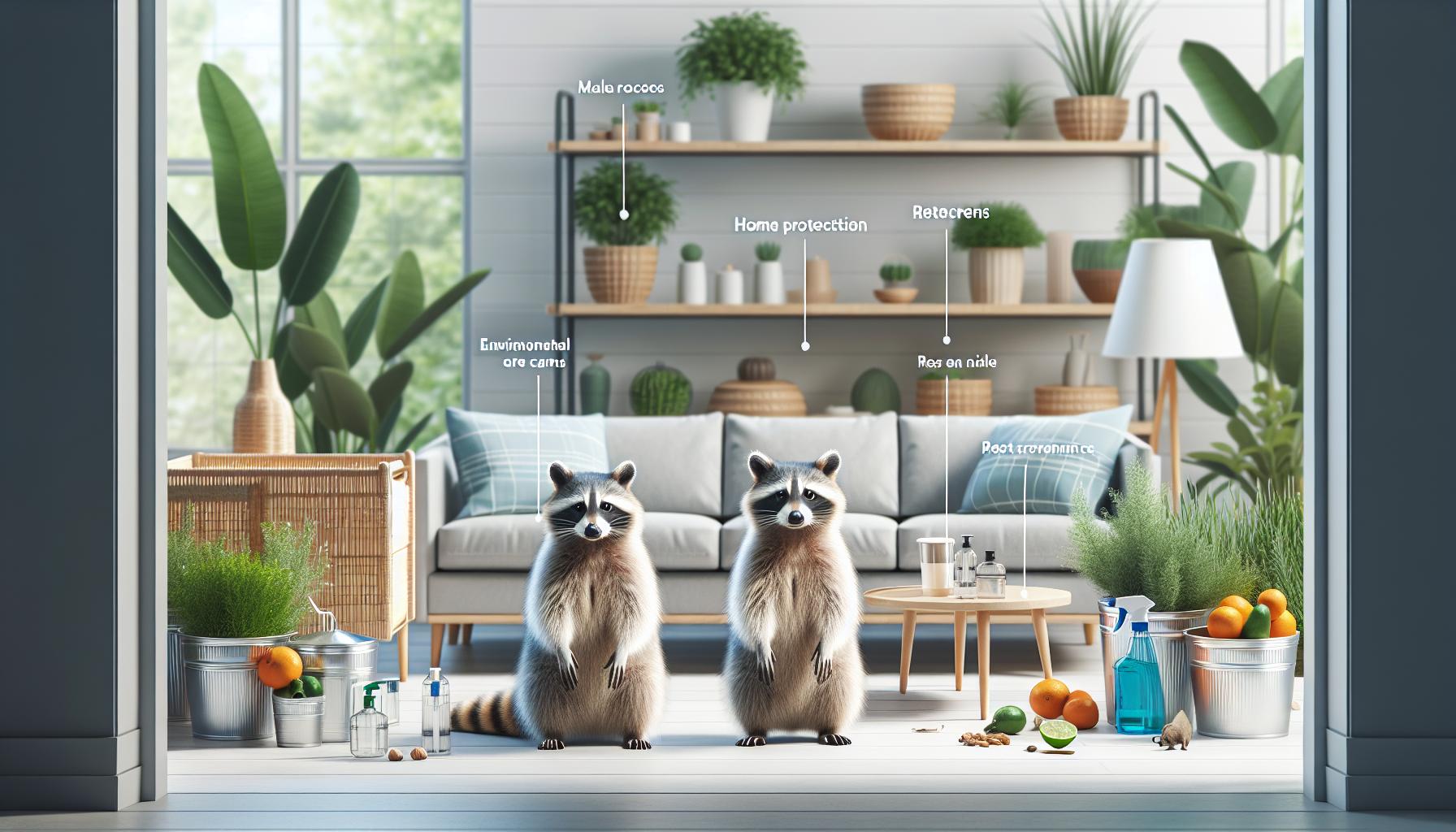 Mapache hembra y macho: Diferencias y cómo evitar su presencia