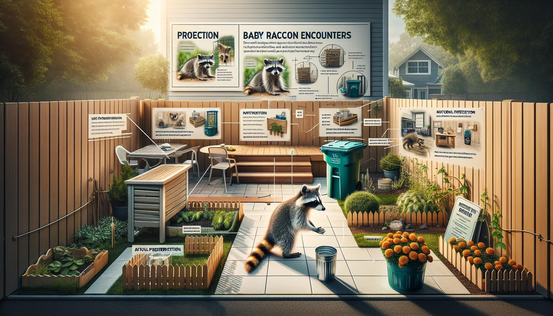 Métodos seguros para manejar encuentros con bebés mapaches