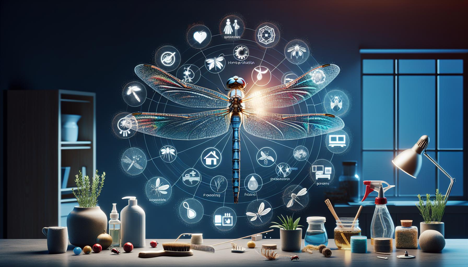 El papel de las libélulas en el control de plagas en el hogar