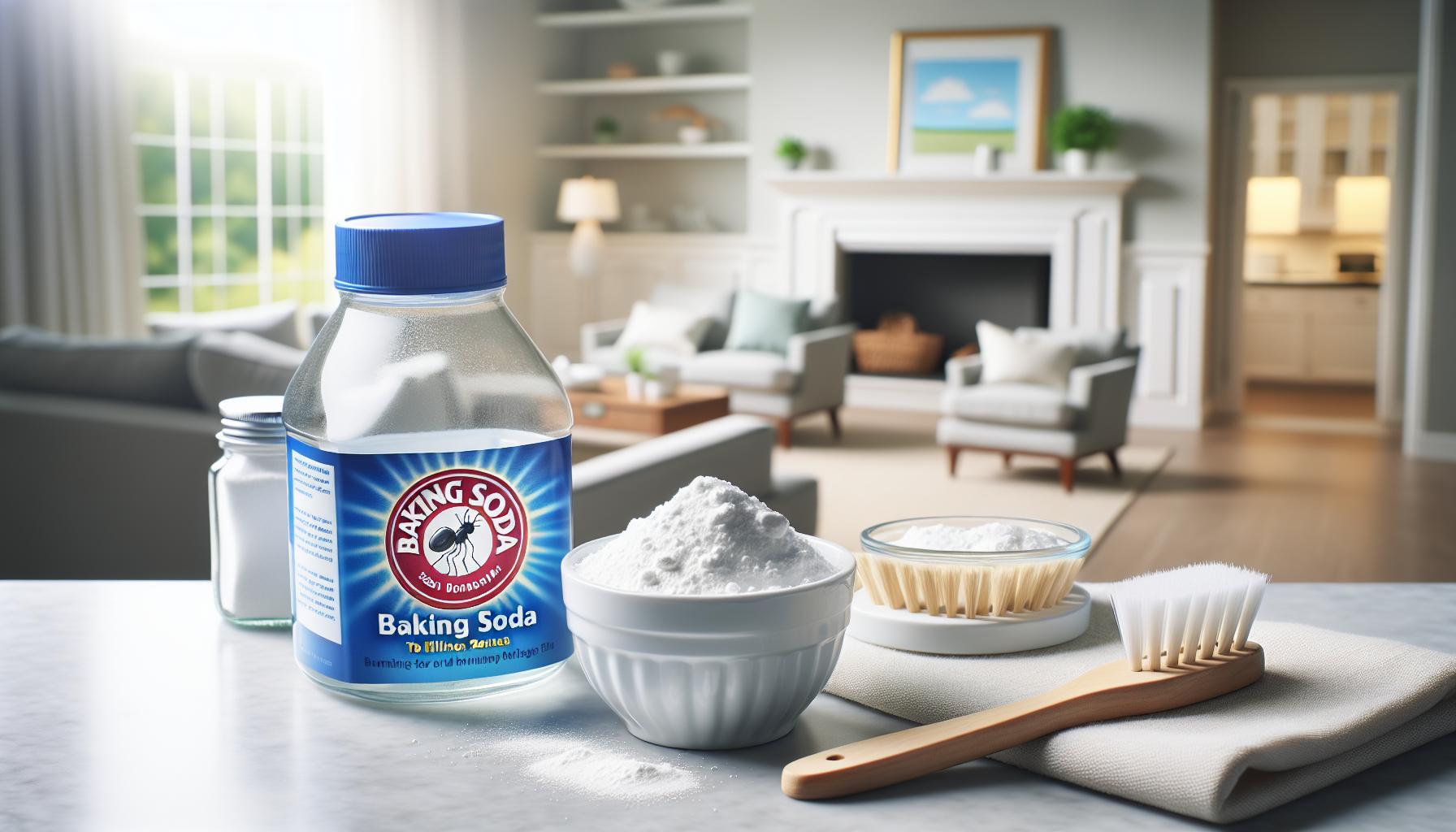 Preparación de soluciones efectivas con bicarbonato para eliminar pulgas